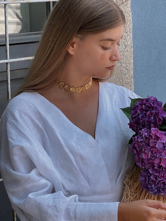 She Wears Flowers Like Jewelry Choker
