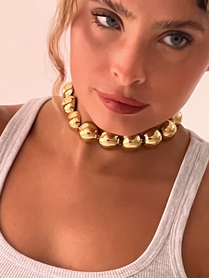 Gargantilha At Peace And On Fire | Dourada