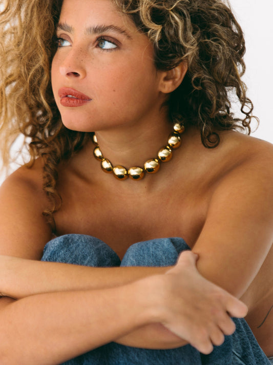 Gargantilha At Peace And On Fire | Dourada